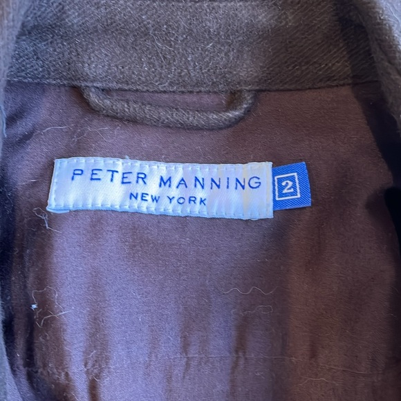Peter Manning Shirt Jacket in Brown Size 2 - Picture 3 of 3